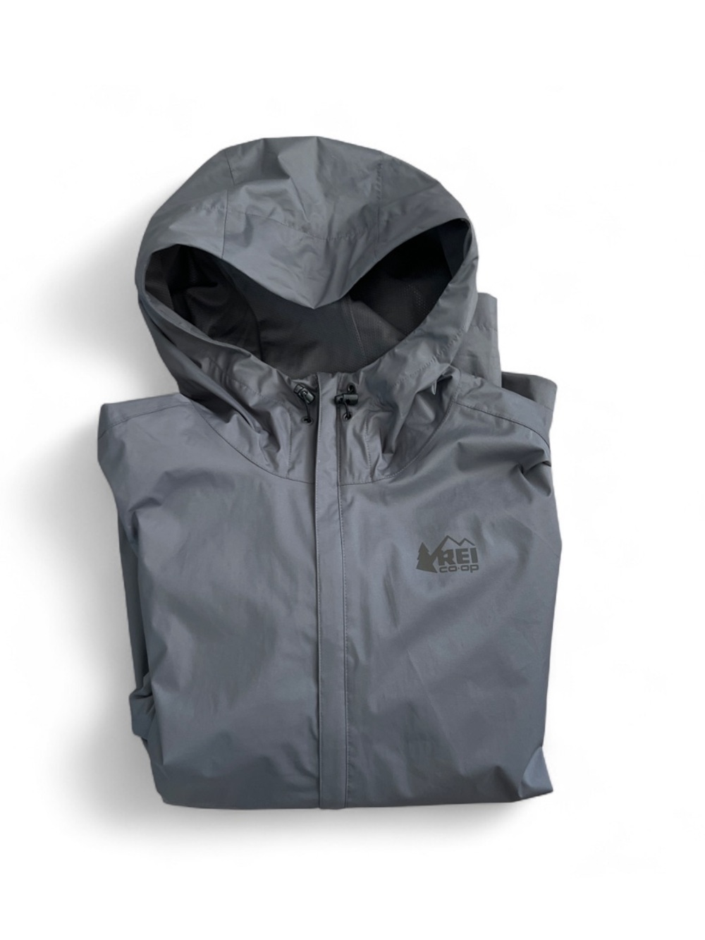 REI Men's Hooded Windbreaker— Charcoal Gray L
